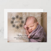 Ebony Snowflake Wreath Foto Postkarte (Vorne/Hinten)