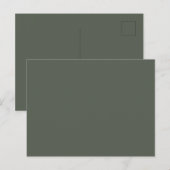 Ebony Solid Color Postkarte (Vorne/Hinten)