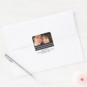 Ebony Triple Stripe Save the Date Stickers (Umschlag)