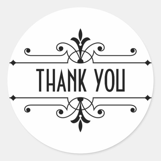 Ebony v2 Extravagant Ornamental Danke Stickers (Vorderseite)