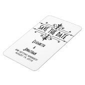 Ebony v2 Extravagant Ornamental Save the Date Magn Magnet (Linke Seite)