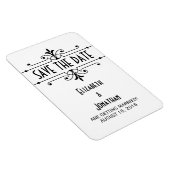 Ebony v2 Extravagant Ornamental Save the Date Magn Magnet (Rechte Seite)