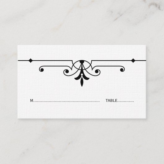 Ebony v2 Extravagante Platzkarte (Vorderseite)