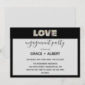 Ebony Vanilla Strawberry Hydrangeas Engagment Einladung (Vorne/Hinten)