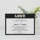 Ebony Vanilla Strawberry Hydrangeas Paare Dusche Einladung (Stehend Vorderseite)