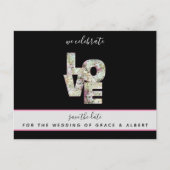 Ebony Vanilla Strawberry Hydrangeas Save the Date Postkarte (Vorderseite)