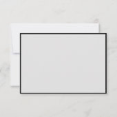 Ebony Vanilla Strawberry Hydrangeas Wedding RSVP Karte (Rückseite)