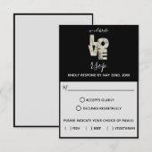 Ebony Vanilla Strawberry Hydrangeas Wedding RSVP Karte (Vorne/Hinten)