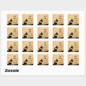 Ebony Vintag Gramophon Save the Date Stickers (Blatt)