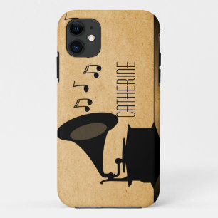 Ebony Vintag Gramophone BT ID iPhone 5 Fall Case-Mate iPhone Hülle