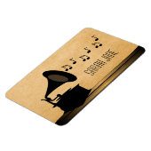 Ebony Vintag Gramophone Premium Magnet (Linke Seite)