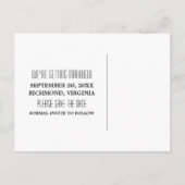 Ebony Zickzack Border Save the Date Postkarte (Rückseite)