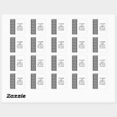 Ebony Zickzack Border Save the Date Stickers (Blatt)