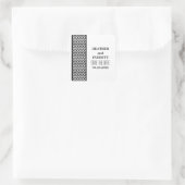 Ebony Zickzack Border Save the Date Stickers (Tasche)