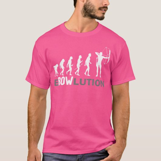 Ebowlution Evolution Bogenschütze Bogenschießen Bo T-Shirt (Vorderseite)
