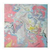 Ebru Art Pastel Abstract Fliese (Vorderseite)