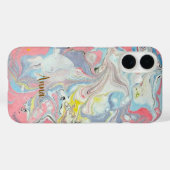 Ebru Kunst Pastell Abstrakt — Case-Mate iPhone Hülle (Rückseite (Horizontal))