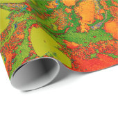 Ebru Marbling Floral Pattern Geschenkpapier (Rolleneckpunkt)