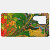 Ebru Marbling Floral Pattern Samsung Galaxy Hülle (Rückseite (Horizontal))