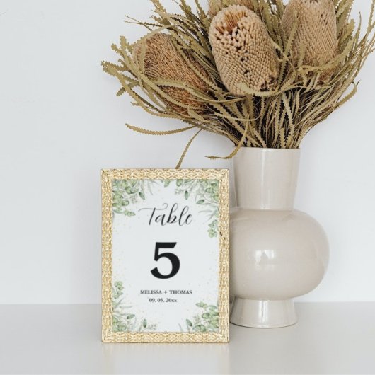 Ecalyptus Tischnummer