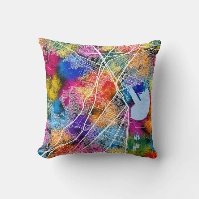 Ecatepec de Morelos Mexico City Karte Kissen (Vorderseite)