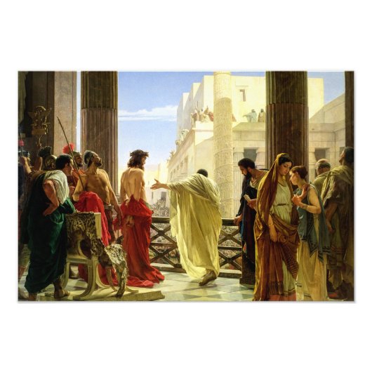 Ecce Homo, 1871 von Antonio Ciseri Fotodruck (Vorne)