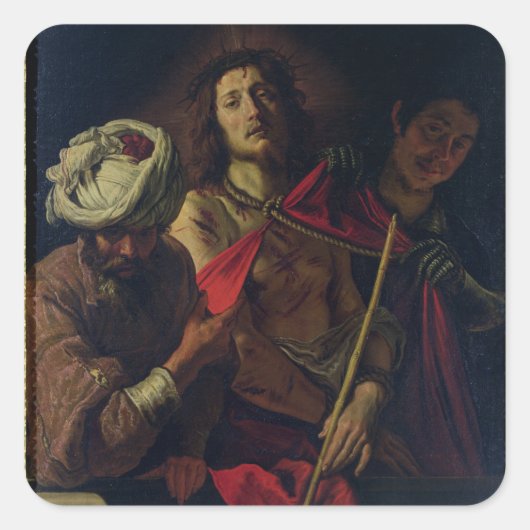 Ecce Homo (Öl auf Leinwand) Quadratischer Aufkleber (Vorderseite)