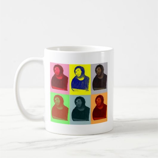 Ecce Homo - Pop-Kunst-Art Kaffeetasse (Links)