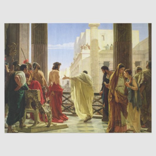 Ecce Homo von Antonio Ciseri Seidenpapier (Vorderseite)