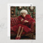 Eccentric Elegance - Crimson Postkarte (Vorne/Hinten)