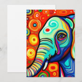 Eccentric Elephant Feiertagskarte (Vorne/Hinten)