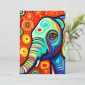 Eccentric Elephant Feiertagskarte (Stehend Vorderseite)