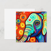 Eccentric Elephant Feiertagskarte (Vorne/Hinten)