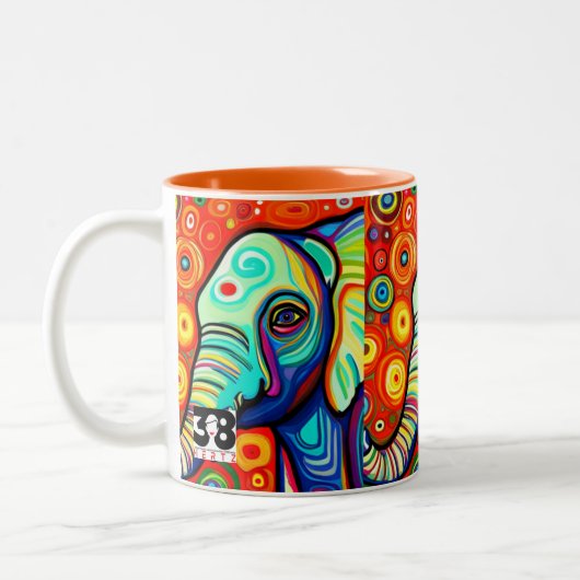 Eccentric Elephant Zweifarbige Tasse (Links)