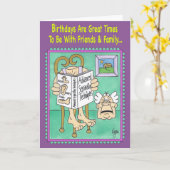 ECCENTRIC HERMIT Geburtskarte Karte (Gelbe Blume)