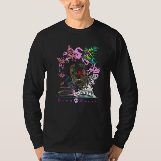 Eccentric Kooky Bong Bones Script Illustration T-Shirt (Vorderseite)