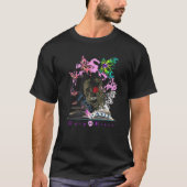 Eccentric Kooky Bong Bones Script Illustration T-Shirt (Vorderseite)