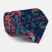 Eccentric Phoenix Satin Paisley Neck Tie Krawatte (Gerollt)