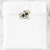 Ecchi roan peeking Cartoon Runder Aufkleber (Tasche)