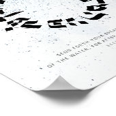 Ecclesiastes 11,1, Hebräische Kalligraphie Poster (Ecke)