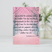 Ecclesiastes 12:13-14 KJV Bible Verse Pic Gruß Karte (Stehend Vorderseite)