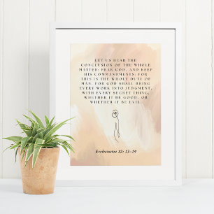 Ecclesiastes 12:13-14 KJV Poster - Anpassbar