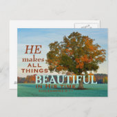 Ecclesiastes 3:11 Alle Dinge schön Postkarte (Vorne/Hinten)