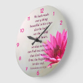 Ecclesiastes 3:11 Alles schön in seiner Zeit Große Wanduhr (Winkel)