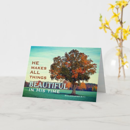 Ecclesiastes 3:11 Alles Schöne in seiner Zeit Karte (Gelbe Blume)