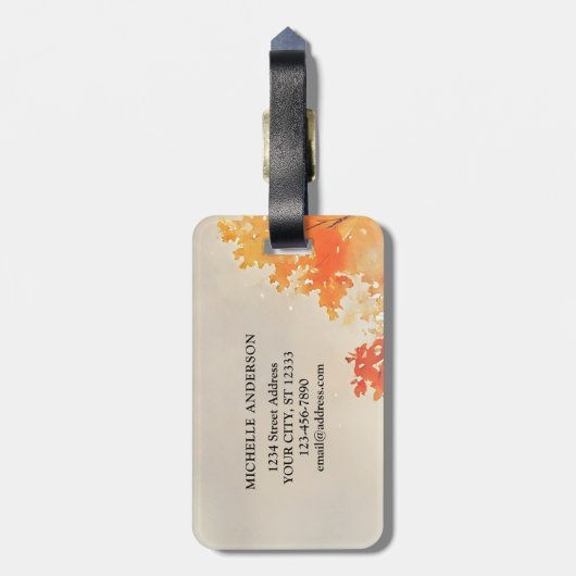 Ecclesiastes 3:11 Bibelverse Fall Wasserfarbe Gepäckanhänger (Rückseite vertikal)