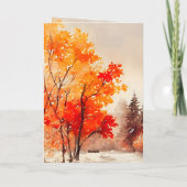 Ecclesiastes 3:11 Bibelverse Fall Wasserfarbe Karte (Rückseite)