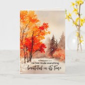 Ecclesiastes 3:11 Bibelverse Fall Wasserfarbe Karte (Gelbe Blume)