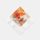 Ecclesiastes 3:11 Bibelverse Fall Wasserfarbe Serviette (Ecke)