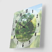 Ecclesiastes 3 11 Er hat alles beautifu gemacht Quadratische Wanduhr (Winkel)